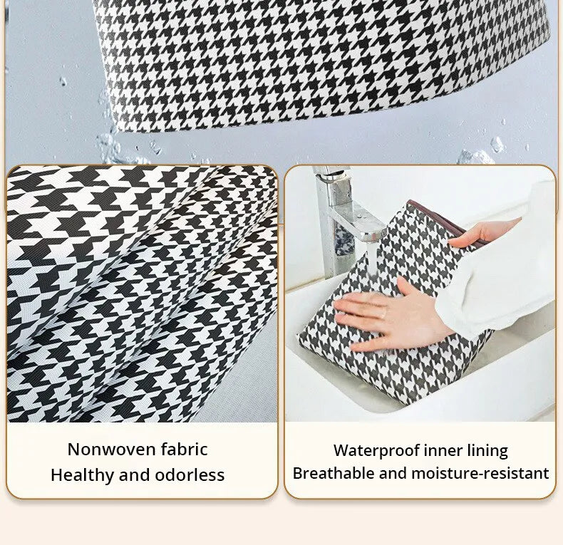 1Pc Fabric Storage Bag With Clear Window For All Household Items.