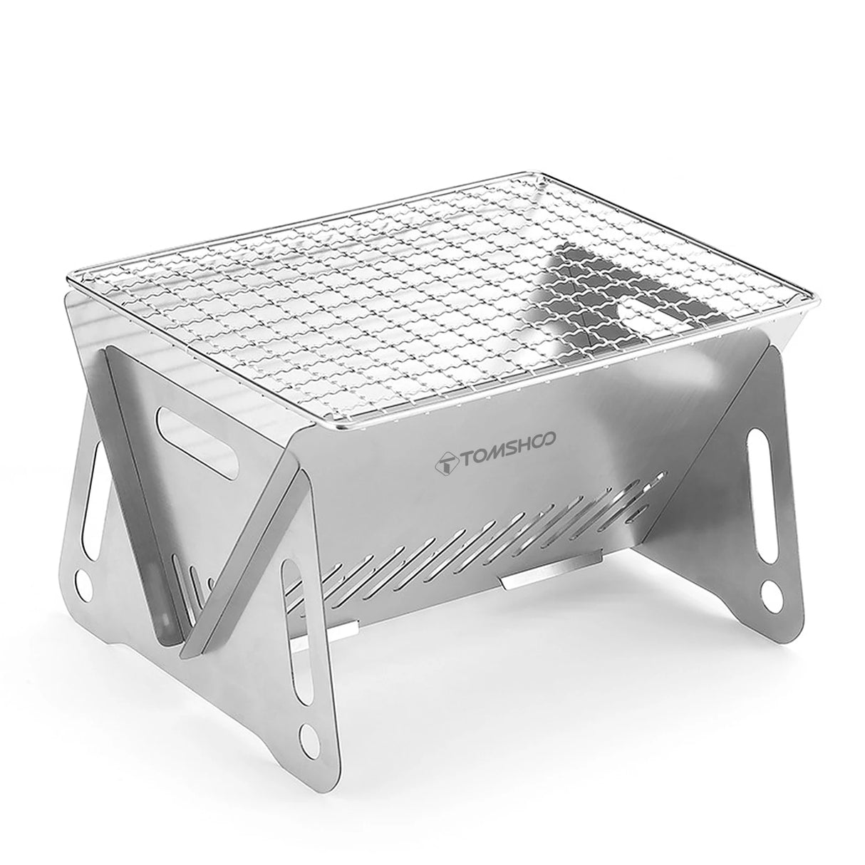 Tomshoo Portable Folding Stainless Steel Backpacking Barbeque