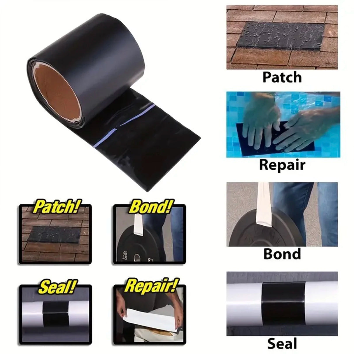 Super Strong Waterproof Tape Stop Leaks Seal Repairs & Insulate PVC Pipes Instantly!