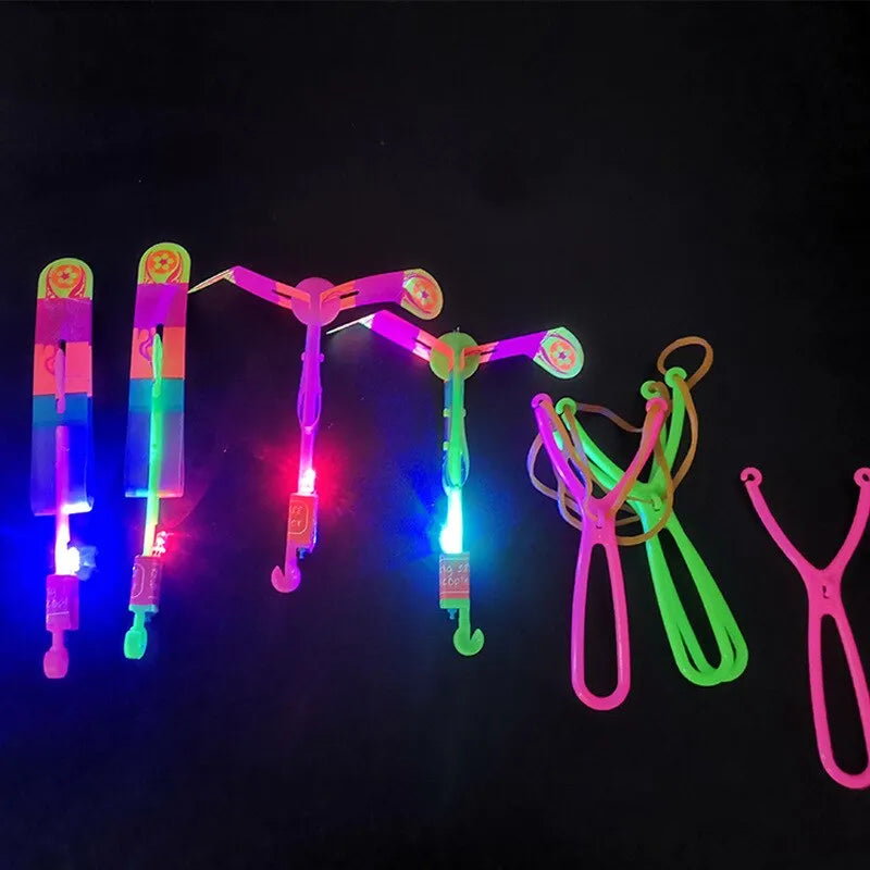 10pcs LED Medium Sized Flying Arrow Slingshot