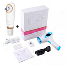 Laser hair removal with ice cooling handset.