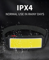 USB Rechargeable LED Head Lamp with built-in 1200mah battery .