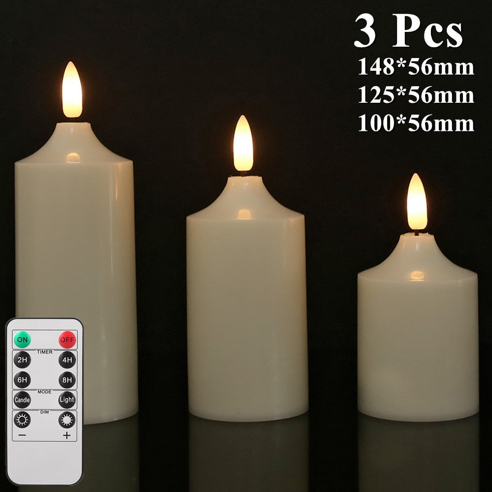 6/24Pcs Flameless LED Battery Powered Candles.