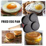 1pc Four-hole Aluminum Non-Stick Omelette/Egg Pan