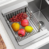 Stainless Steel Kitchen Sink Adjustable Drain Rack.