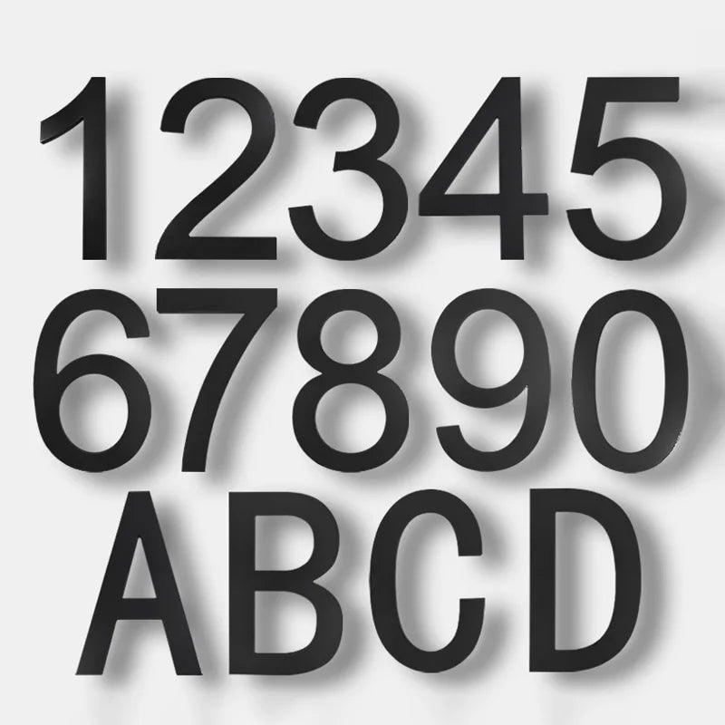 Outdoor  8 Inch Silver/Black 20cm Letters Or Numbers 0-9 For House Address