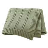 Vertical Stripes Solid Color Baby Cotton Blankets