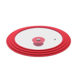 Universal Round Tempered Glass Lid With Silicone Rim