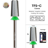 3/32" MagiBling Carbide Sharp 6.6mm Cross Cut Tapered Nails Bit For Acrylic Gel Remover