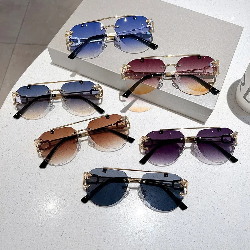 KAMMPT Men Or Women's  Rimless UV400 Sunglasses