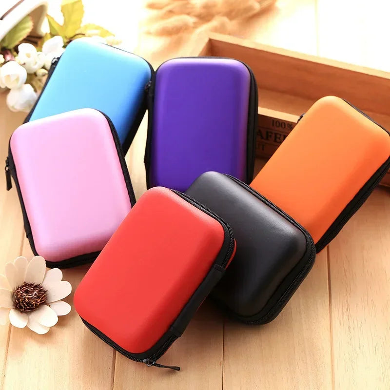 Zipper Carry Case in Multi-Colors For Cards Or Earphones