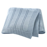 Vertical Stripes Solid Color Baby Cotton Blankets