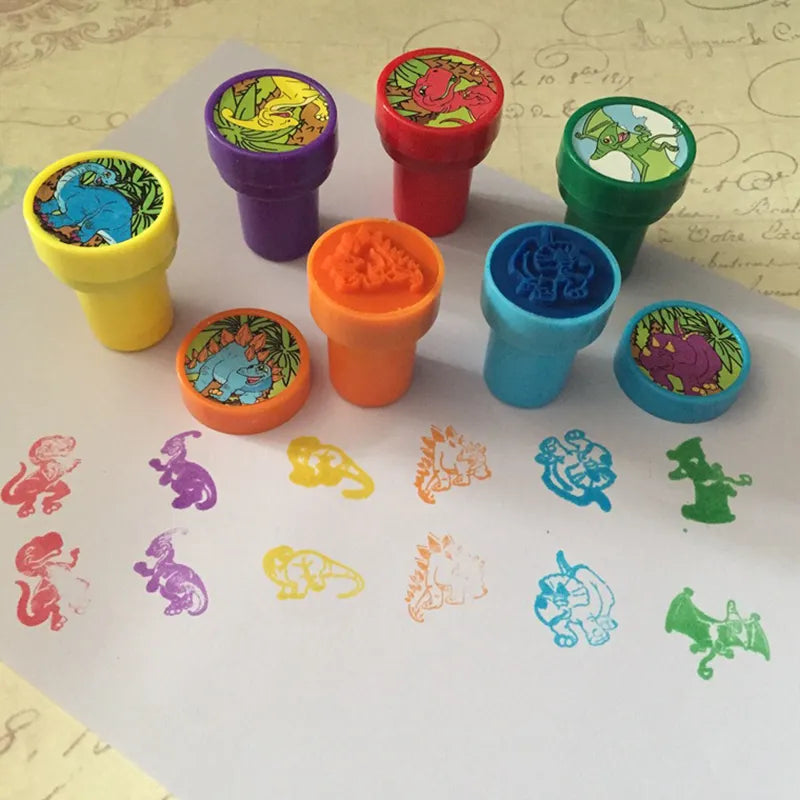 Children's 10pcs Assorted Self-ink Stamps For Scrapbooking Or Crafts.