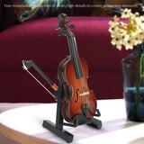Decorative Mini Violin With Wooden Stand And Case