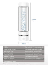 ALTHY H2Life Performance Molecular Hydrogen Water Generator Bottle DuPont SPE+PEM Dual Chamber lonizer + H2 Inhalation Device