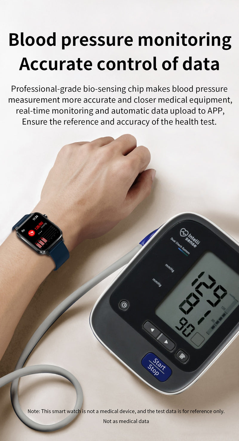 Men's 2023 New Smart Watch. Healthy monitor for your heart rate, hypertension, hyperglycemia. multi sport modes. AND many more purposes.