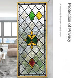 Electrostatic Vintage Stained Glass Window Sticker