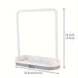 1PC Plastic Kitchen Towel Storage Rack With Sponge Drain Shelf