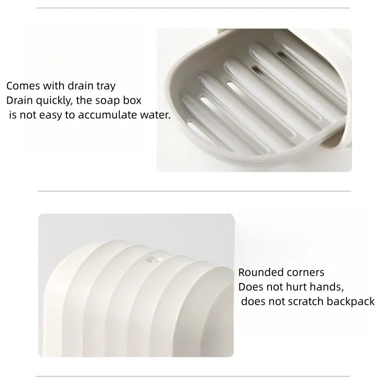 Travel Soap Dish Container With Drain Board and Tight Seal.