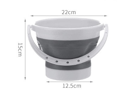 10L/5L/3L Collapsible silicone washing bucket with lid.