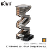 Battery Ladder Dispenser For 35 AAA Or 27 AA With Tester