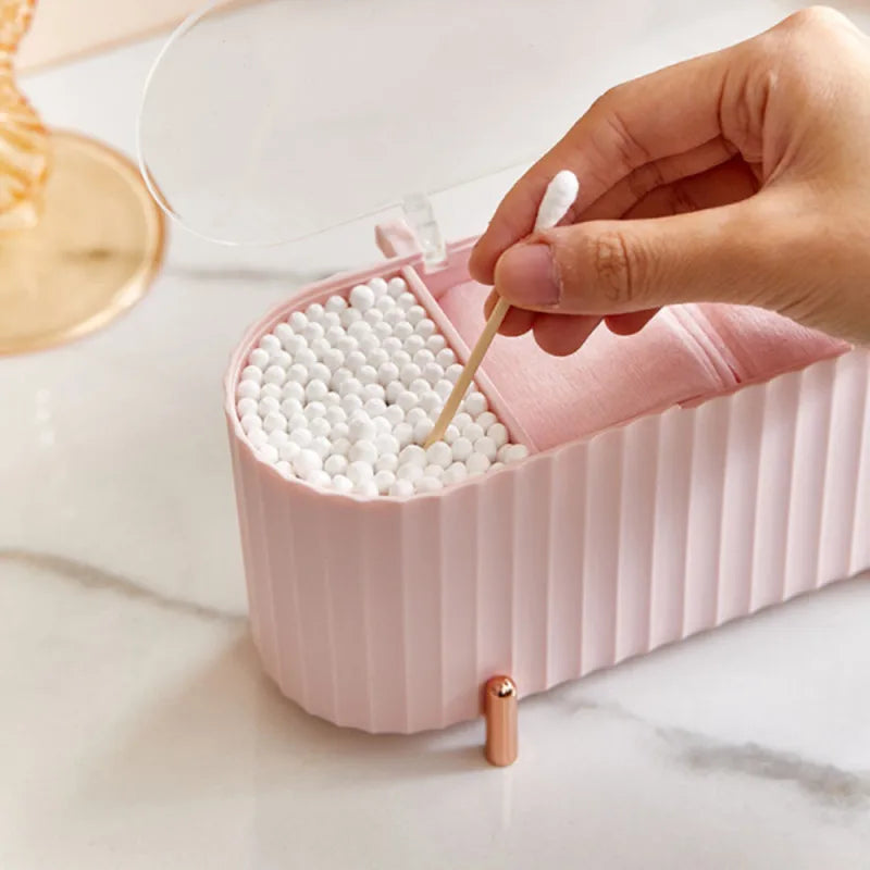 Vanity Organizer For Cotton Pads To Remove Makeup