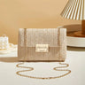 Women's Handwoven Crossbody Shoulder Bag With Lock Closure