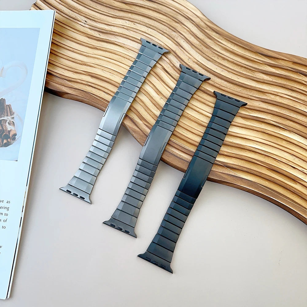 Stainless Steel Quick Fit Watchband for Apple Watch Ultra 2 1 49mm 10 46mm Series 9 8 7 6 5 4 45mm 44mm