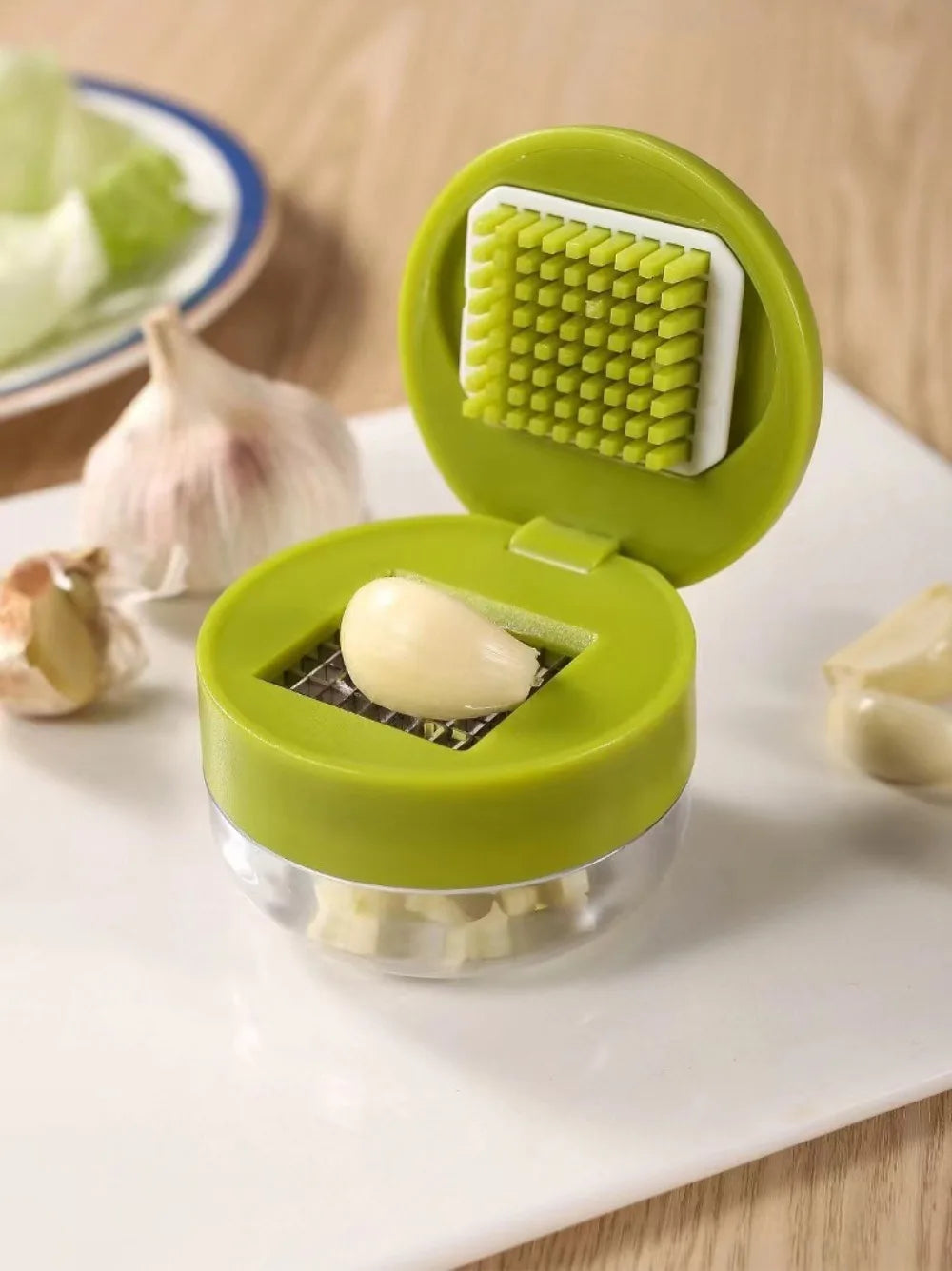 Mini Garlic Press Chopper with Storage Box