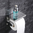 Aluminum Wall Mount Toilet Paper Holder With Phone Shelf Accessories