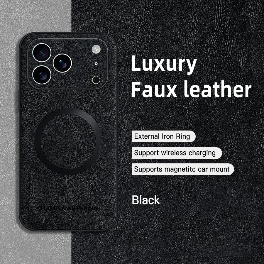Classic Leather Phone Case For iPhone 16 11 12 13 15 17 Pro Max 16E 14 Plus 17 Air