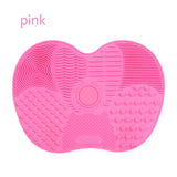 Silicone Pad with Suction Cups For Cleaning Makeup Brushes.