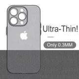 0.3mm Matte PP Hard Ultra Slim Phone Case For iPhone 17 16 15 14 Pro Max 16 Plus