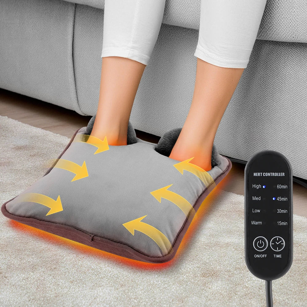 Electric Foot Warmer With 4 Temperatures and 4 Timer Settings