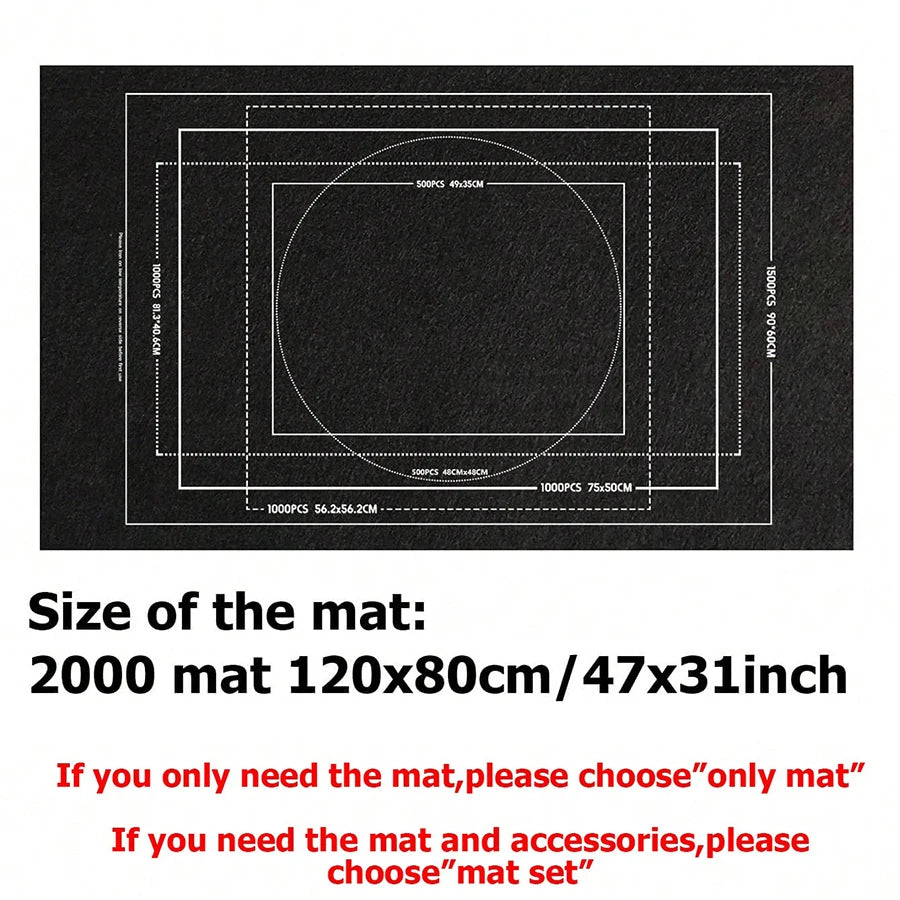 Felt Puzzle Scroll Storage Mat For 1500-3000 PCS