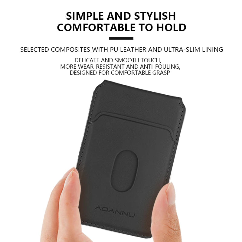 Leather Magnetic Cellphone Card Holder For IPhone 12 13 14 15 16 Pro Max Plus