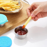 6 Pcs Set Leakproof Stainless Steel Containers With Silicone Stretch Lids