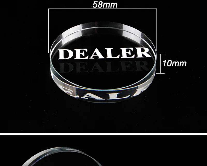 Texas Holdem Crystal DEALER Poker Chips