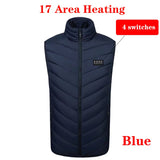 Men's and Women's USB Heated Thermal Vest. Sizes S to 6XL and Up to 17 Heating Zones.