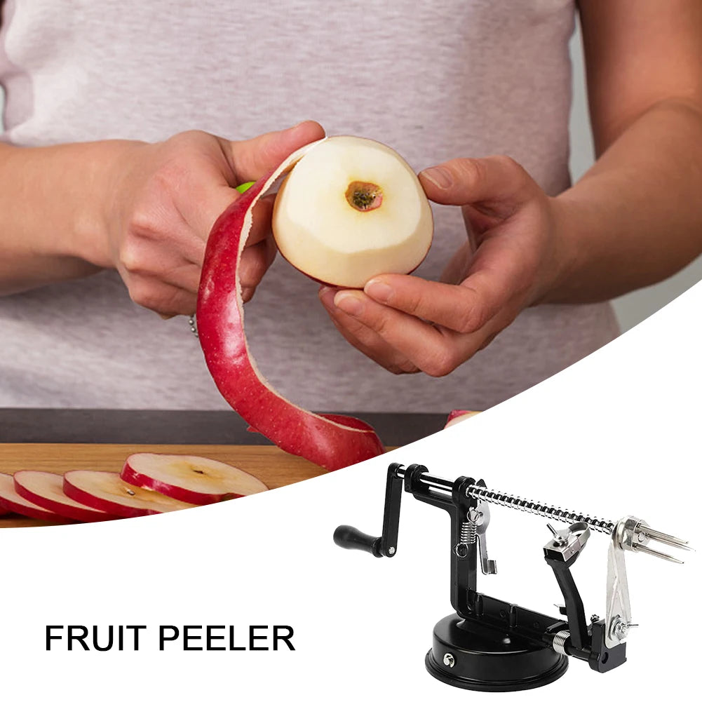 3 in 1 Stainless Steel Hand-cranked  Multi-functional Fruit Peeling Machine With Suction Base