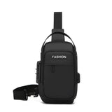 Men's Anti Theft USB Charging Crossbody Bag