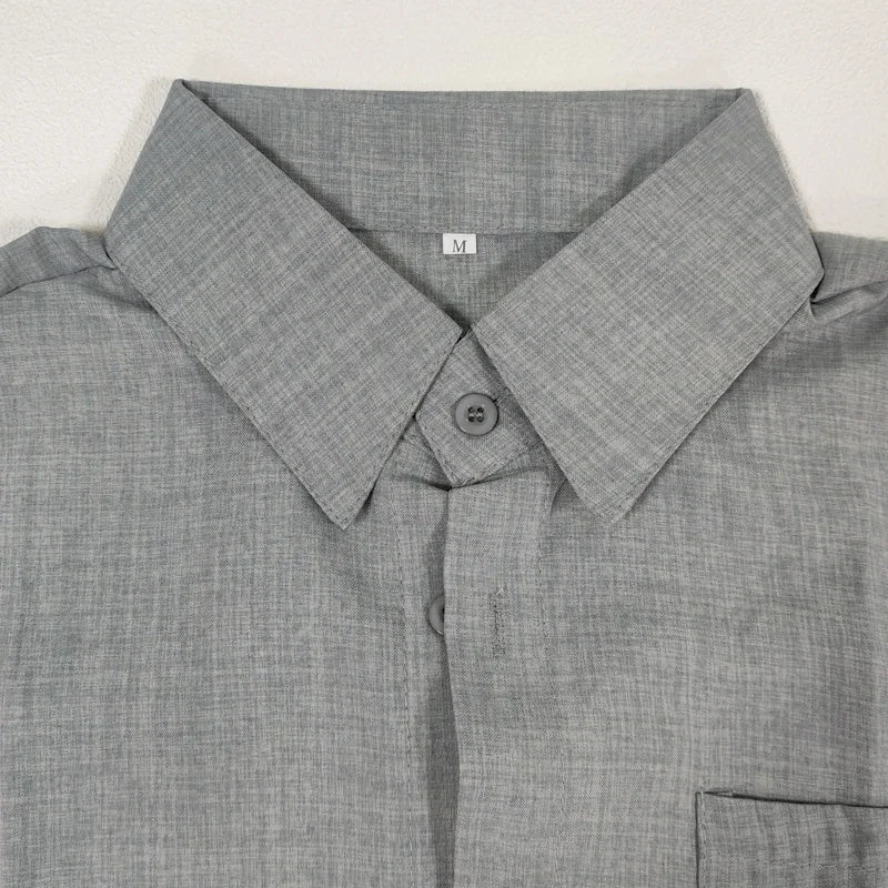 Men's Casual Short Sleeved Cotton Linen Shirts