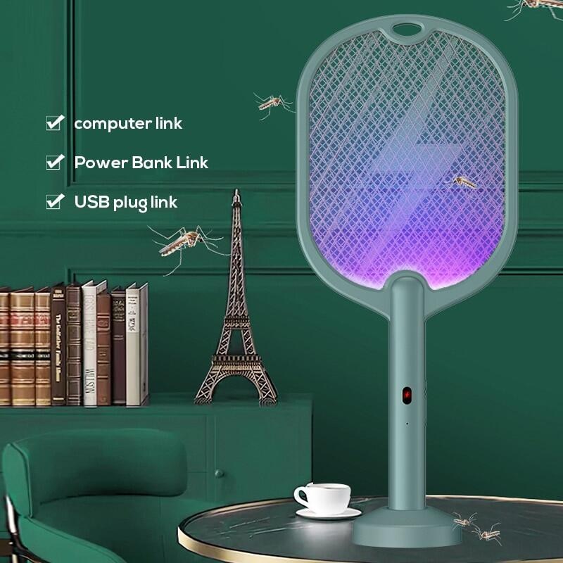 USB rechargeable 3 In 1 Electric Fly/Mosquito Swatter.  3000V