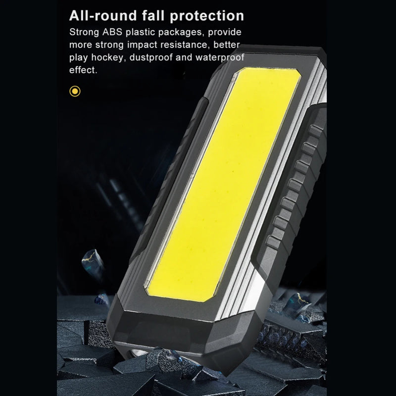 18650 Portable Camping USB Rechargeable COB LED Flashlight Power Bank With Magnet Waterproof Lantern 4000mAh