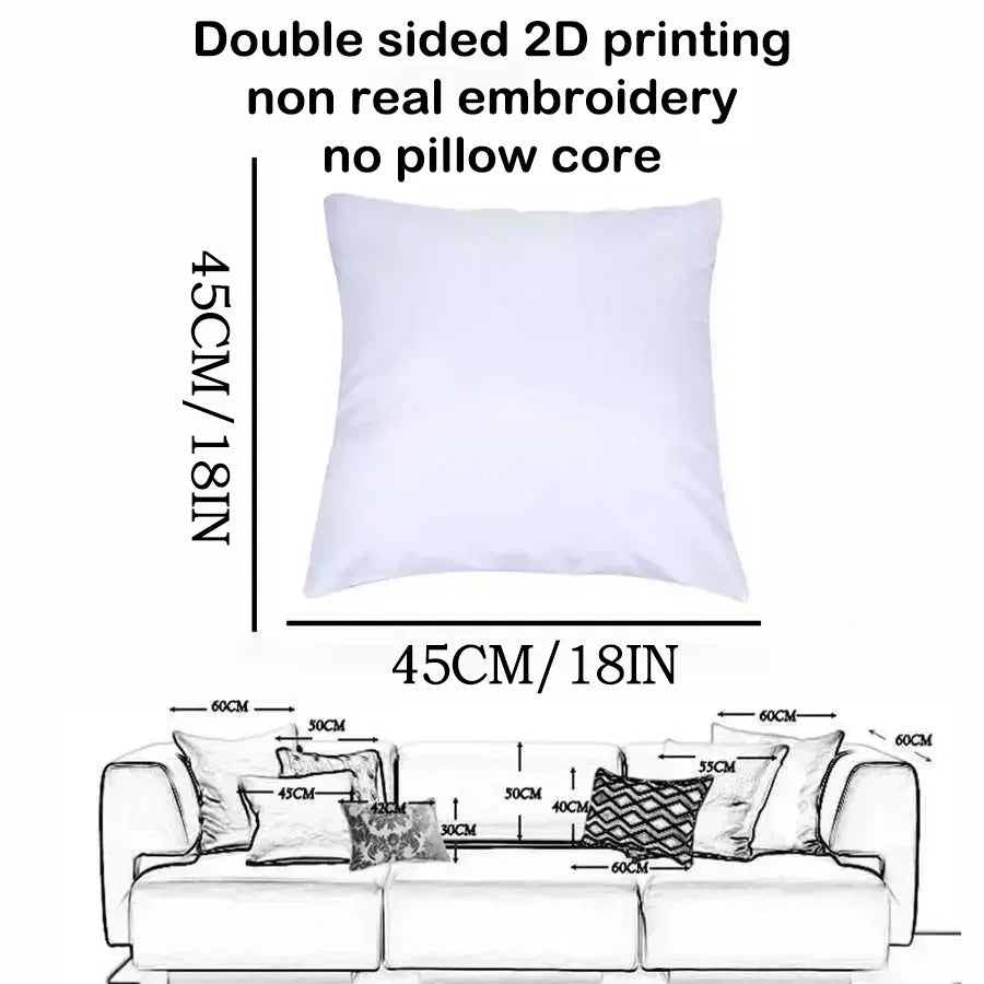 1pc 2D flat Highland cow pillowcase Pillow Not Included