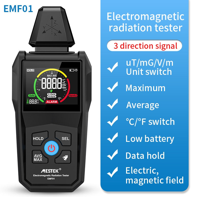 Electromagnetic Field Radiation Detector Tester Emf Meter Counter Emission Dosimeter Computer