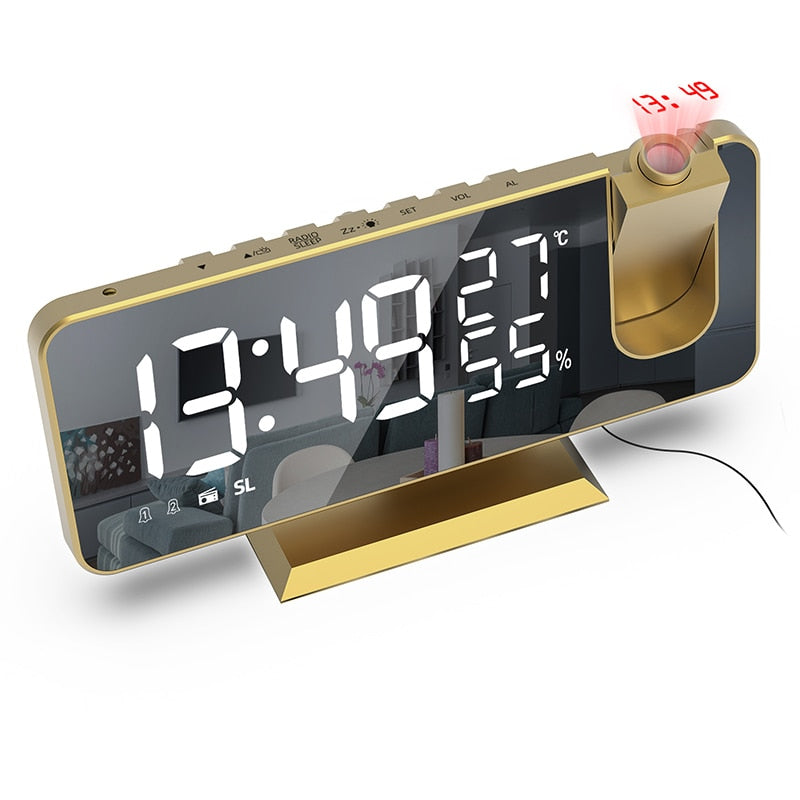 LED/USB Digital Desktop 2 Function Alarm Clock With Time Projector.