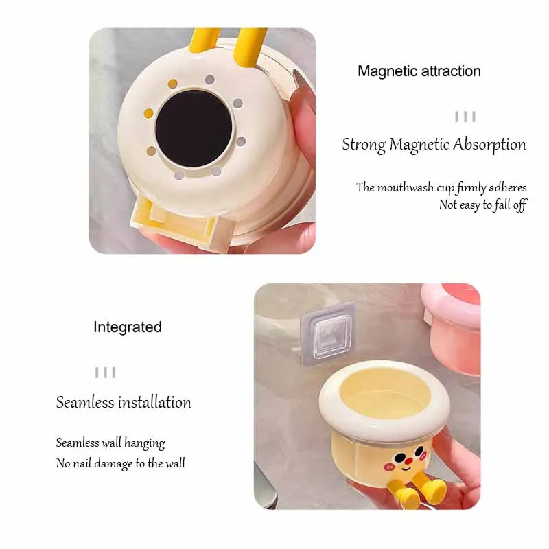 Dopamine Magnetic Wall Mounted Toothbrush/Cup Holder