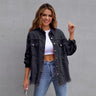 Women's Mid Length Denim Jacket.