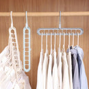 5pcs 9-hole wardrobe space-saving multifunctional storage rack